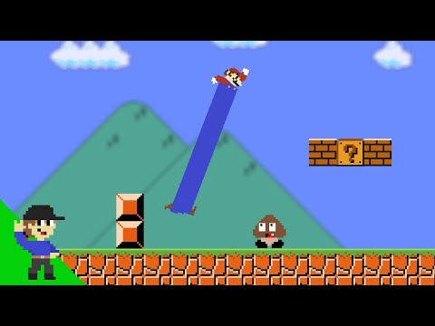 Every time Mario jumps, he gets TALLER!