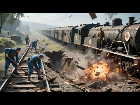 Enemy moved elite troops at night, volunteers cut rails, blew up train, wiped out enemies!