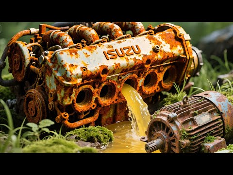 ISUZU 6 Cylinder Engine Filled With Water? Motor Sunk? Mechanical Genius Revived It!