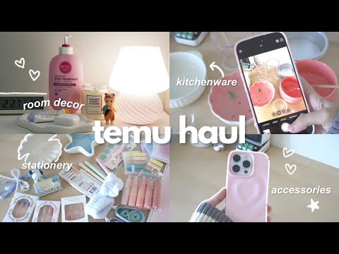 aesthetic TEMU haul 📝🎀 cute stationery, room decor, clothing, & accessories  𝜗𝜚˚⋆