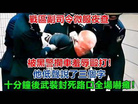 戰區副司令微服夜查，被黑警攔車羞辱毆打！他低聲說了三個字，十分鐘後武裝車隊封死路口，全場嚇瘫！#大案紀實 #刑事案件 #案件解說