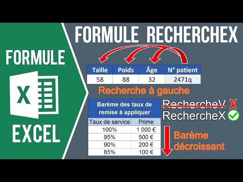 EXCEL - FORMULE RECHERCHEX | MIEUX QUE LA RECHERCHEV (Recherche à gauche, barème décroissant..)