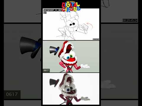 We ensure to capture all of Caine’s wacky expressions from storyboard to animation!