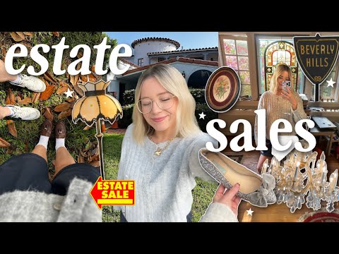 come thrift with me at 3 estate sales in BEVERLY HILLS! 💸🏡 (vintage, designer, home decor & more)