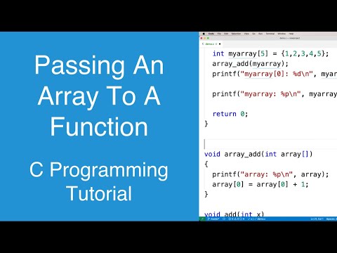 Passing an Array to a Function | C Programming Tutorial