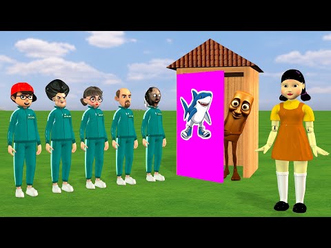 Scary Teacher 3D vs Squid Game Choose Right Room Tung Tung Tung Shahur vs Brainrot Challenge