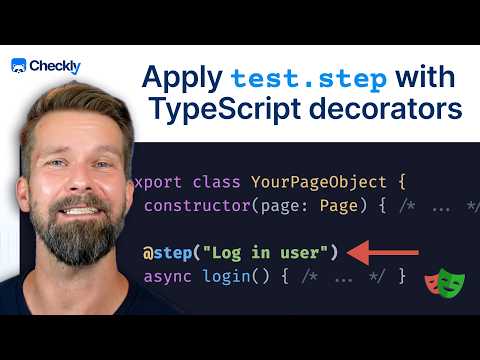 Apply Playwright test steps with TypeScript decorators