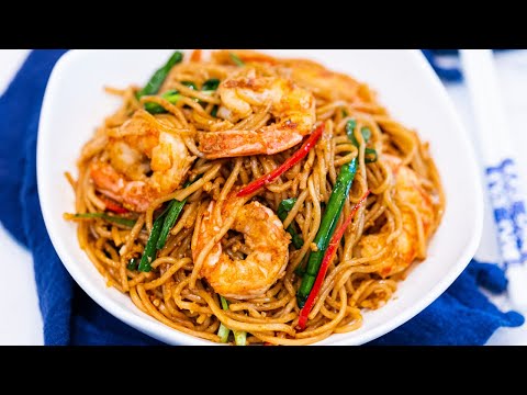 The Best Garlic Shrimp Lo Mein Recipe!