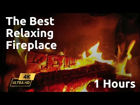 Best Relaxing Fireplace 4K HD 🔥 Crackling Fire Sounds with Burning Fireplace 🔥🔥 - 1 Hours Version