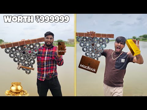 Treasure Hunting With Powerful Magnets In Village 🧲- गांव के तालाब में निकला ऐसा खजाना 🤑
