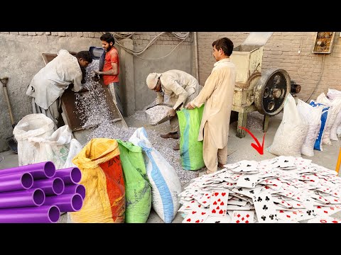 Playing Cards🃏♦️🃏 Recycling Process Revealed | How Old Playing Cards Become Plastic Infrastructure