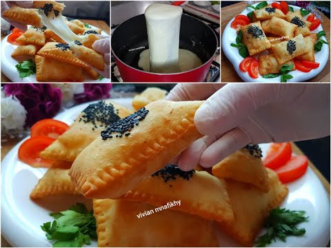 أسرع وأسهل بف سمبوسك(برك بالجبنه)😍مقرمشة ولذيذةجدا 😋وسريعة التحضير👌ومع طريقة رائعة لخلطة الجبن😍❤