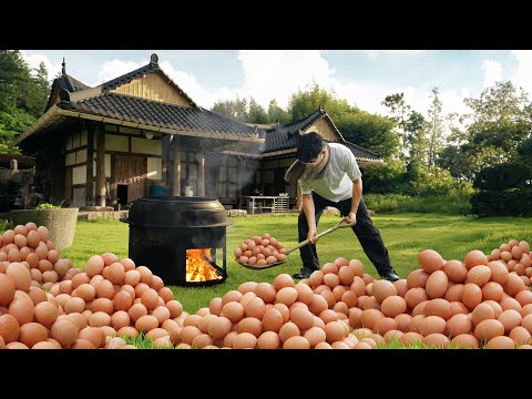 A mountain of fresh eggs! Marinate in a jar and share with my neighbors