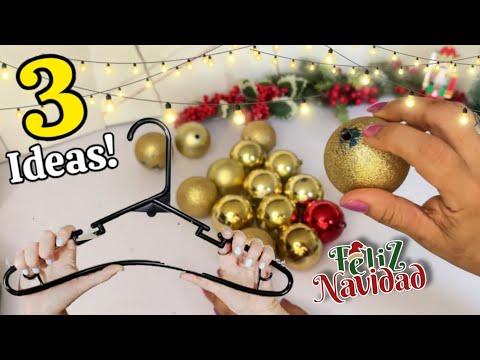 TRANSFORMA tus ESFERAS NAVIDEÑAS Viejas y Rotas 😱 en 3 NUEVOS ADORNOS🎄 Sin Gastar de más! Natal 2025