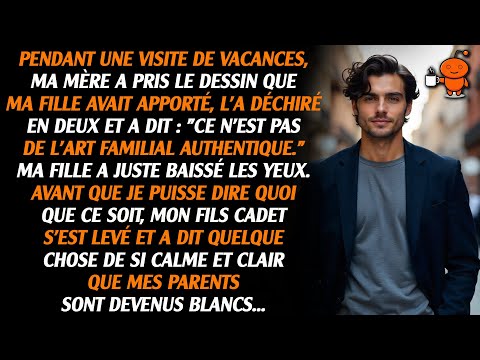 Lors d'une visite pendant les vacances, ma mère a pris le dessin que ma fille avait apporté, l'a...
