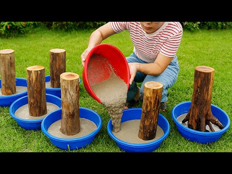 Amazing with unique garden table ideas / garden decoration ideas from cement / DIY table