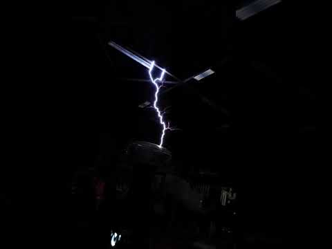 Running the 40,000 watt Tesla tower indoors