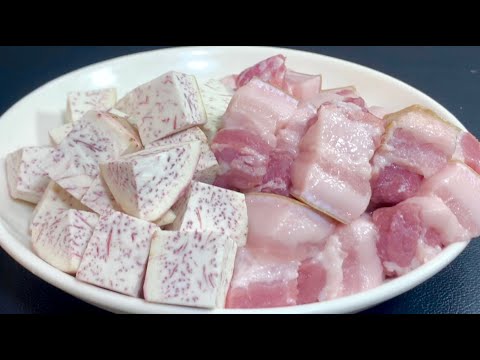 分享香芋搭配五花肉好吃的做法，香芋软糯入味，五花肉好吃不油腻，老人小孩都爱吃#美食製作 #美食教程 #美食