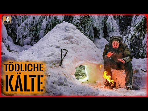 Survival Mattin barely survives IGLU SHELTER BLIZZARD OVERNIGHT in the WILDERNESS