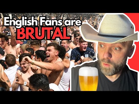 Drunk Texan Cries Laughing at English Football Chants