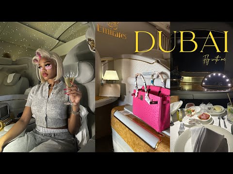 Fly with me to Dubai- first class *8 hour flight*, Atlantis the Royal room tour