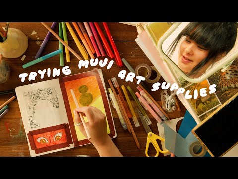 let's try MUJI art supplies! ✷ pens, markers, pencils, sketchbook