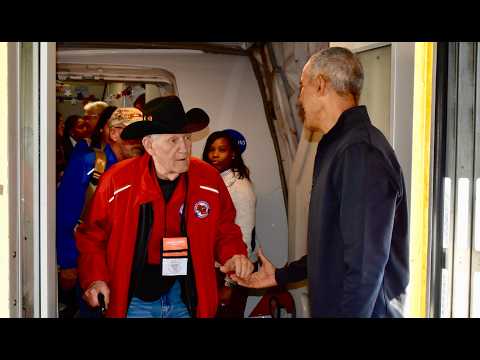 President Barack Obama Surprises Veterans on Honor Flight