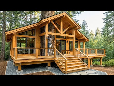 He Built a Stunning Treehouse Around a Giant Cedar  Start to Finish