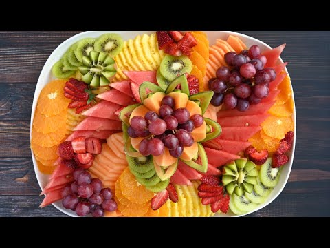 17 Minute Fruit Platter (+ Melon Flower Garnish)