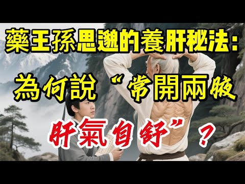 藥王孫思邈的養肝秘法：為何說“常開兩腋，肝氣自舒”？|養生|健康人生|老年健康|打坐冥想|道家|佛教 |修心修行|禪悟人生 |南無阿彌陀佛|談佛道安
