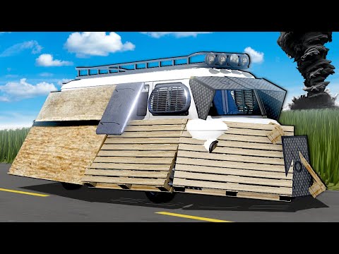 I Built a Tornado Survival VAN in the Long Drive!