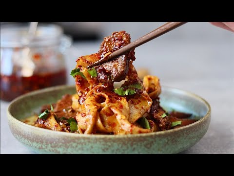 Easy Biang Biang Noodles with Lamb & Cumin (Hand Ripped Noodles)