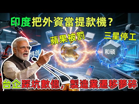 印度把外資當提款機？蘋果被罰、三星停工、台企踩坑數億，製造業遷移夢碎