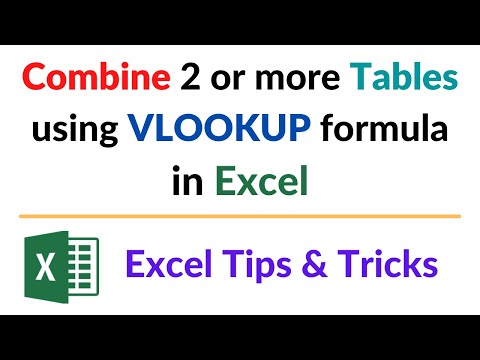 How to Join Tables using VLOOKUP formula in Excel
