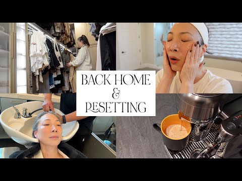 VLOG - Back Home in Vegas - New Skincare & Haircut | Unpacking & Organizing Clothes