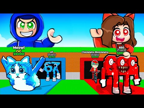 0 to 100 TRILLION ONE COLOR RED Vs BLUE Challenge in Steal A Brainrot Roblox!! 