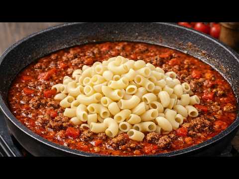¡Pasta italiana con salsa de carne en 15 minutos! Receta de pasta fácil y sabrosa para cenar