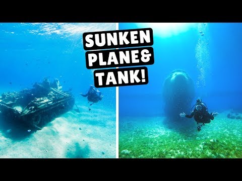 DIVING IN THE RED SEA! Sunken Plane & Military Tank | Aqaba, Jordan