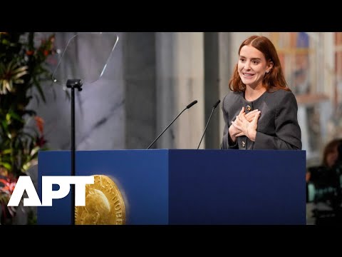 WATCH: Daughter Ana Accepts Nobel Peace Prize for María Corina Machado, Slams Maduro Regime | APT