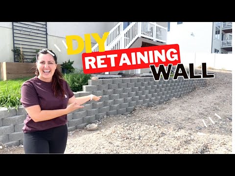 DIY Gravity Retaining Wall - How I built this retaining wall myself