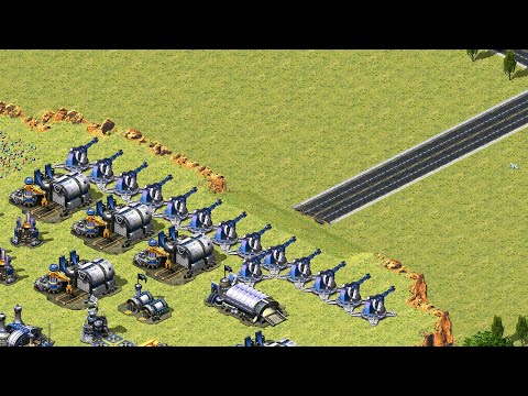 Red Alert 2 | Yuri's Revenge | 7 vs 1 | Extra hard AI | Random | France | Giand Cannon