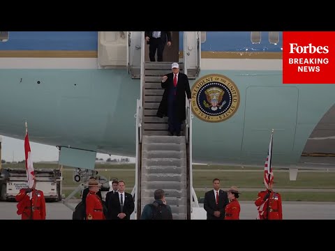 BREAKING NEWS: President Trump Arrives In Calgary, Canada, For The G7 Summit