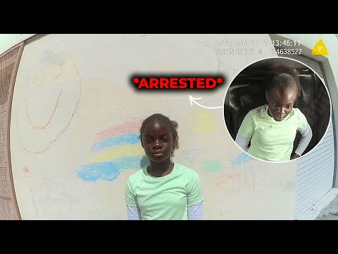 11 Year Old In Handcuffs Over Chalk