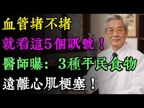 血管堵不堵，看這5個訊號就知道！醫師揭密：這3種「平民食物」每天吃，血液不黏稠，猝死風險歸零！