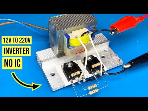 how to make simple inverter 12v to 220v IRFZ44N, No IC, banggood