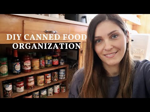 BEST DIY CANNED FOOD STORAGE ORGANIZATION no pantry, pantry organization