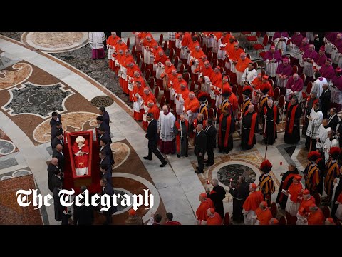 In full: Pope Francis' coffin transferred to St. Peter's Basilica