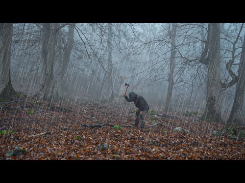 Can I Survive in Heavy Rain? Solo Camping Under a Tarp in the Storm