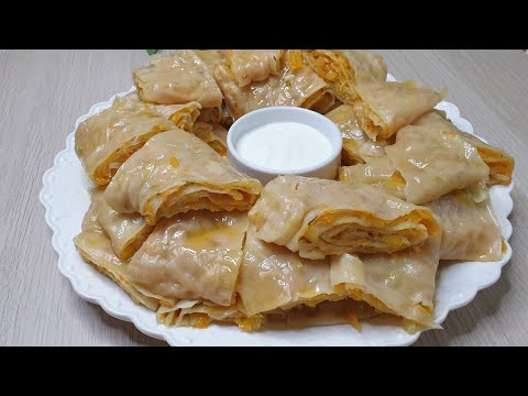 Eng mazali kamxarj qovoq xonim tayyorlash Xorazm style Kadi xonim☆Тыквенная  Ханум Узбекиский кухня.