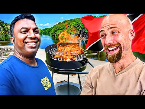 Trini Food Feast!! Liming By The River In Trinidad And Tobago!! 🇹🇹